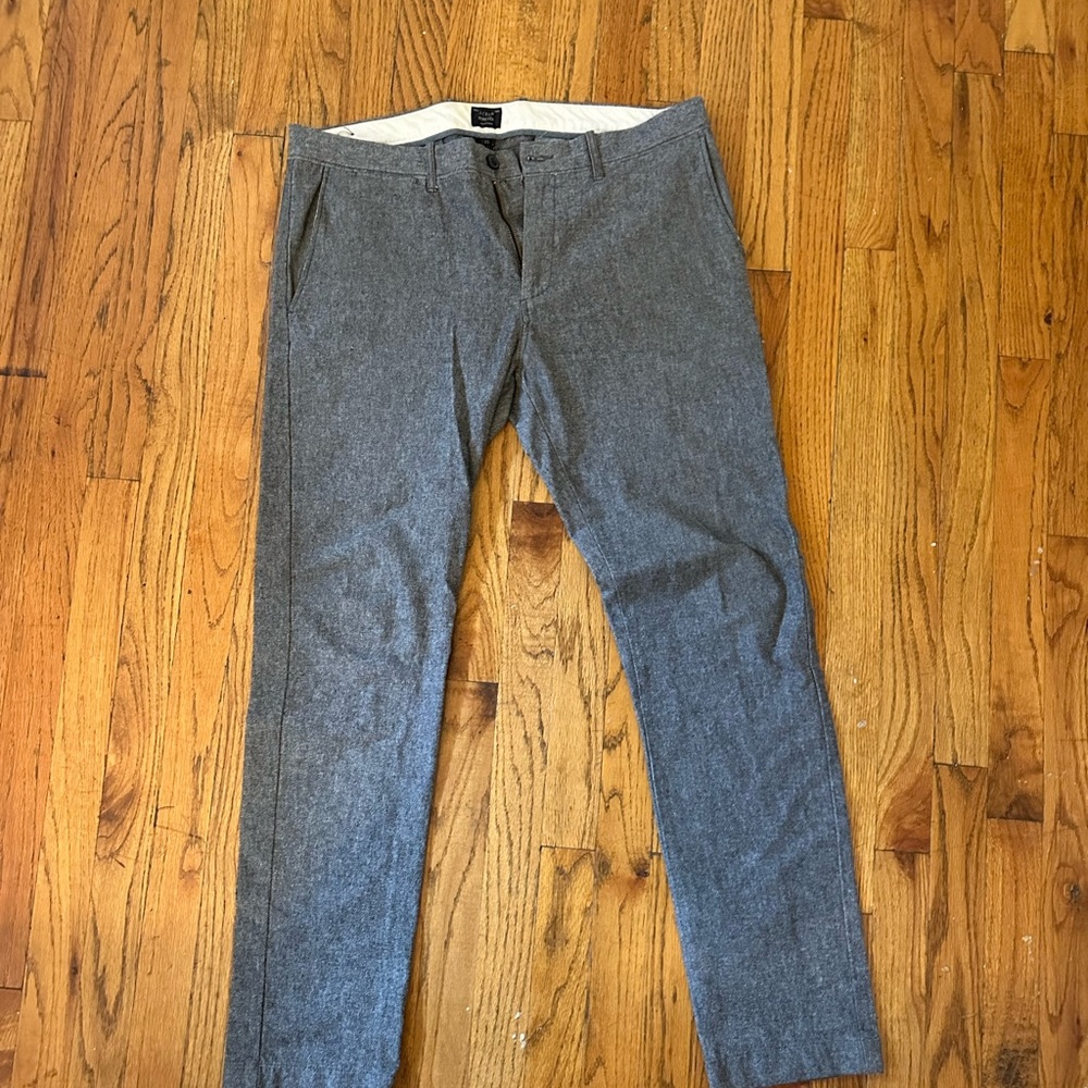 J Crew 484 Slim Wool pants, grey